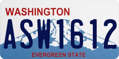 WA license plate ASW1612