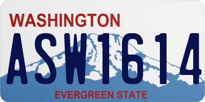 WA license plate ASW1614
