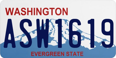 WA license plate ASW1619