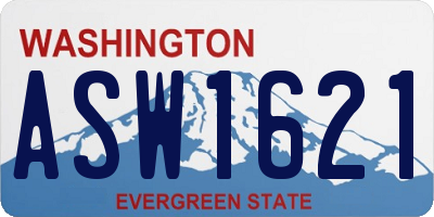 WA license plate ASW1621