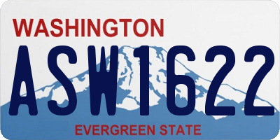 WA license plate ASW1622