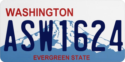 WA license plate ASW1624