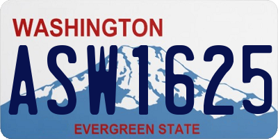 WA license plate ASW1625
