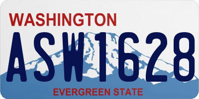 WA license plate ASW1628