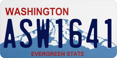 WA license plate ASW1641