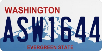 WA license plate ASW1644