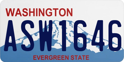 WA license plate ASW1646