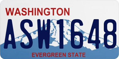 WA license plate ASW1648