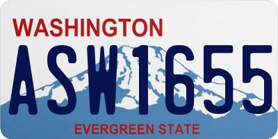 WA license plate ASW1655