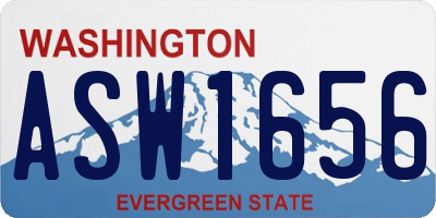 WA license plate ASW1656