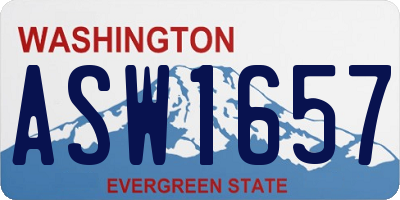 WA license plate ASW1657