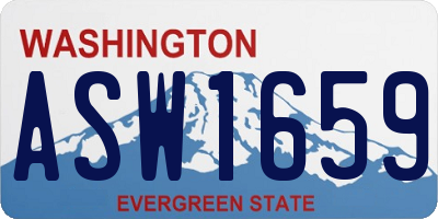 WA license plate ASW1659