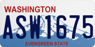 WA license plate ASW1675