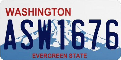 WA license plate ASW1676