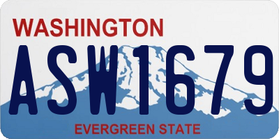 WA license plate ASW1679