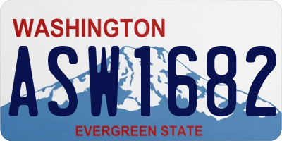 WA license plate ASW1682