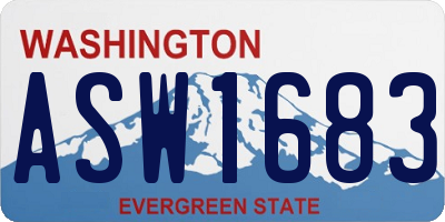 WA license plate ASW1683
