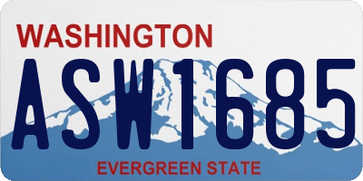 WA license plate ASW1685