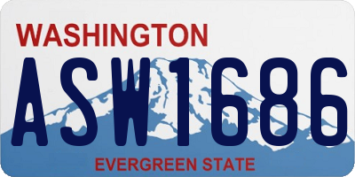 WA license plate ASW1686
