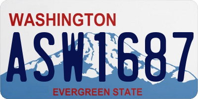 WA license plate ASW1687