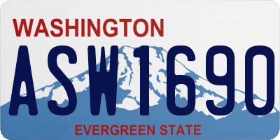 WA license plate ASW1690