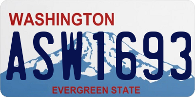 WA license plate ASW1693