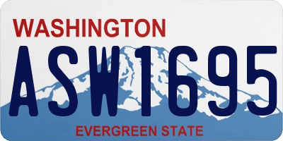 WA license plate ASW1695