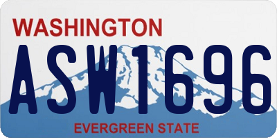 WA license plate ASW1696