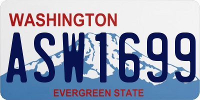 WA license plate ASW1699