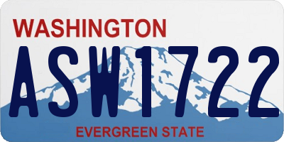 WA license plate ASW1722