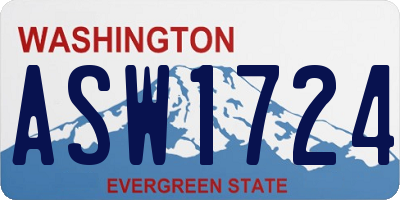WA license plate ASW1724