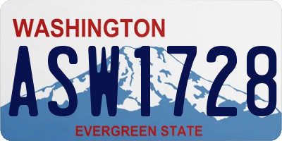 WA license plate ASW1728