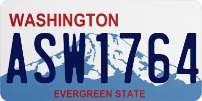 WA license plate ASW1764