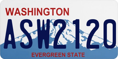 WA license plate ASW2120