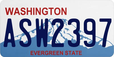 WA license plate ASW2397