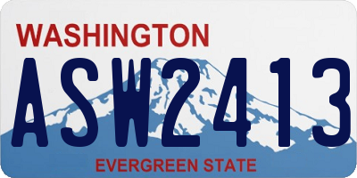 WA license plate ASW2413