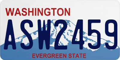 WA license plate ASW2459