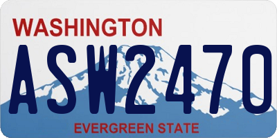 WA license plate ASW2470