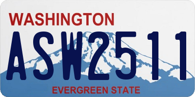 WA license plate ASW2511