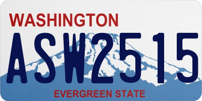 WA license plate ASW2515