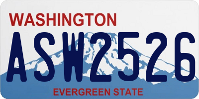 WA license plate ASW2526