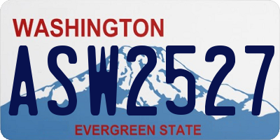 WA license plate ASW2527