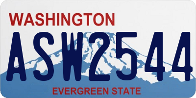 WA license plate ASW2544