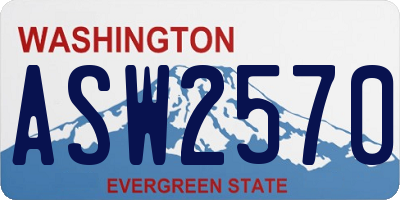 WA license plate ASW2570