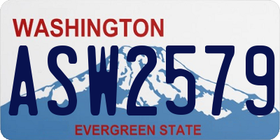 WA license plate ASW2579
