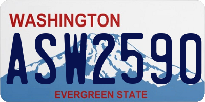 WA license plate ASW2590