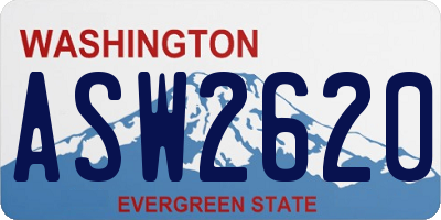 WA license plate ASW2620