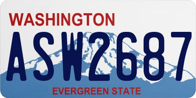 WA license plate ASW2687