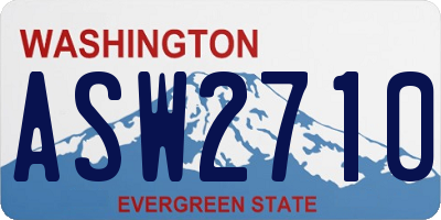 WA license plate ASW2710