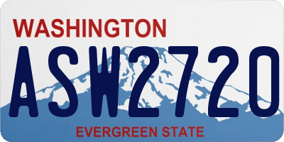 WA license plate ASW2720